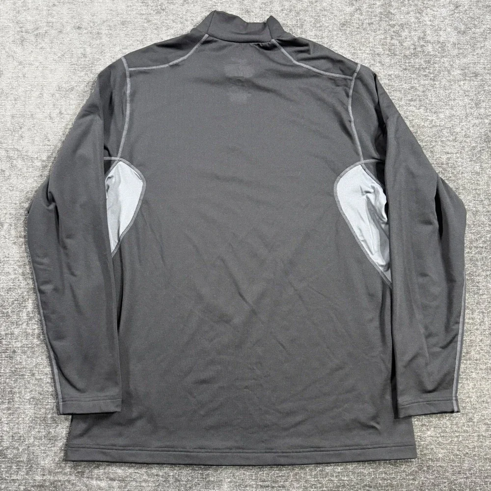 Nike Pro Combat Dri-FIT Mens XL Fitted Mock Neck Long Sleeve Shirt Black Grey